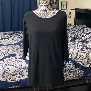 Three quarter sleeve black Mercedes-Benz t shirt